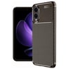 Mey İthalat®  Samsung Galaxy S25 Edge Kılıf Auto Focus Karbon Kapak - Kahverengi