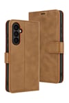 Mey İthalat®  Samsung Galaxy S25 FE Trend S Plus Kapaklı Kılıf - Taba