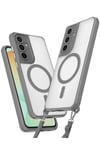 Mey İthalat®  Samsung Galaxy S25 Kılıf Enka Magsafe Silikon Kılıf - Titan Gri