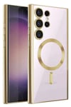 Mey İthalat®  Samsung Galaxy S25 Ultra Kılıf Kross Magneticsafe Kapak - Gold