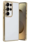 Mey İthalat®  Samsung Galaxy S25 Ultra Kılıf  Lensli Silikon - Gold