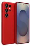 Mey İthalat®  Samsung Galaxy S26 Ultra Nano içi Kadife Silikon - Kırmızı