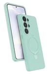 Mey İthalat®  Samsung Galaxy S26 Ultra Regal Magsafe Standlı Kapak - Su Yeşili