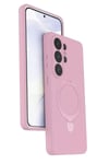 Mey İthalat®  Samsung Galaxy S26 Ultra Regal Magsafe Standlı Kapak - Açık Pembe