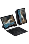 Mey İthalat®  T5209D iPad Pro 12.9 (2021) Kılıf İnter Ledli Klavyeli Tablet Kılıfı - Siyah