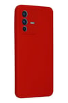 Mey İthalat®  Vivo V23 5G Kılıf Nano içi Kadife Silikon - Kırmızı