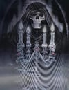 Mey İthalat® 3 Boyutlu Resim  3 Farklı Resim Değişenli Halloween İskelet Tablosu 30x40 cm