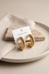 Mey İthalat® 316L Çelik Gold Renk Bombeli Kroasan Model Küpe