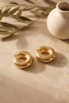 Mey İthalat® 316L Çelik Gold Renk Çiftli Earcuff Küpe
