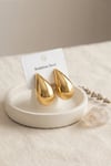Mey İthalat® 316L Çelik Gold Renk Damla Model Küpe