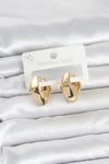Mey İthalat® 316L Çelik Gold Renk Elmas Model Halka Kadın Küpe