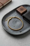 Mey İthalat® 316L Çelik Gold Renk Kutu Zincir Erkek Bileklik