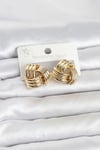 Mey İthalat® 316L Çelik Gold Renk Sarmal Model Kadın Küpe