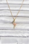 Mey İthalat® 316L Çelik Zincir Gold Renk Flamingo Model Kadın Kolye