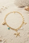 Mey İthalat® Deniz Yıldızı Charm Detaylı Gold Renk Zincir Kolye