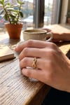 Mey İthalat® Gold Renk Gemi Zincir Model Zirkon Taşlı Kadın Yüzük
