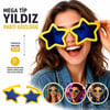 Mey İthalat® Mega Tip Yıldız Parti Gözlüğü Sarı Renk