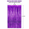 Mey İthalat® Mor Metalize Parti Perdesi 100x200 cm – Kapı ve Arka Fon Perdesi