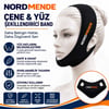 Mey İthalat® NORDMENDE Çene ve Yüz Şekillendirici Band - Ayarlanabilir V-Line Yüz Toparlayıcı Band - Cırt Cırtlı Esnek Yüz Bandı - Siyah