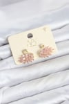 Mey İthalat® Pembe Zirkon Taşlı Gold Swan Kuğu Model Kadın Küpe