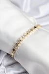 Mey İthalat® Pirinç VIP Seri Gold Renk Petek Model Kadın Bileklik