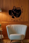 Mey İthalat® Star Wars Temalı Ahşap Duvar Saati - 40x40 cm Lazer Kesim Dekoratif