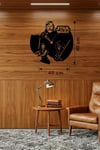 Mey İthalat® Star Wars Temalı Ahşap Duvar Saati - 40x40 cm Lazer Kesim Dekoratif