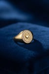 Mey İthalat® Zirkon Taşlı Kalp Detaylı Gold Renk Kadın Yüzük