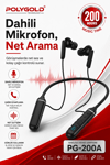 Mikrofonlu Kablosuz Spor Kulak İçi Kulaklık 200 Saat Müzik Dinleme Süreli