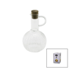 Mini Cam Yağdanlık Çizgili Desen 300ml Ahşap Bambu Mantar Tıpa Bx40