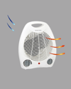 Mini Elektrikli Isıtıcı 2000W – Termostatlı Fanlı Isıtma, Taşınabilir Tasarım