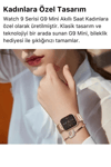 Mini Kadın Akıllı Saat, Rose Gold Kasa ve Çelik Kordon ile Nabız, Uyku, Adım Takibi ve GPS Özellikli