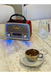 Mini ledli nostaljik radyo gri renk bluetooth yok 2 yıl garantili - Elektronik - Müzik Sistemleri