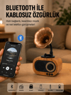 Mini Nostaljik Bluetooth Hoparlör FM Radyo 8 Saat Batarya Yeni Nesil