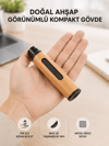 Mini Taşınabilir Küllük 3 Farklı Uç Seçenekli Ahşap Görünümlü Pratik Kullanım