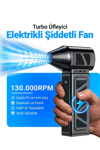 Mini Turbo Fan 130.000 Rpm Şarjlı 8000 Mah Batarya 4 Vitesli Taşınabilir Elektrikli Hava Üfleyici Kompresörü