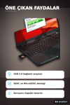 Mini Usb 3.0 Sd Tf Kart Okuyucu Hub Adaptör - 1 Adet Kompakt Veri Aktarıcı Pc Tablet İçin BX-313517
