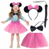 Minnie Kostüm Seti (pembe Tütü Etek + Pembe Taç + Papyon + Kuyruk) Bx40