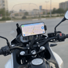 Motosiklet Gidon Telefon Tutucu–360° Döner, Kaymaz Sabitleme Sistemli, Sarsıntı Önleyici Telefon Tutucu Aparat Bx40