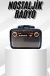 Müzik Kutusu Bluetooth Bağlantılı El Fenerli Nostaljik Tasarım Radyo