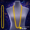 Neon Sarı Boncuk Kolye 80 Cm – Retro 80’ler 90’lar Parti Aksesuarı Bx40