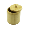 No-12 Ahşap - Bambu Şekerlik Kapaklı Çap: 11.3cm Derinlik: 11cm Bx40