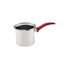 No-4  Çelik Cezve  Kırmızı Kulp Bx40