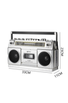 Nostaljik radyo FM radyo USB MP3 çalar Bluetooth kaset çalar hoparlör gümüş renkli