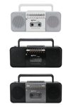 Nostaljik radyo FM radyo USB MP3 çalar kablosuz hoparlör Bluetooth kaset çalar siyah