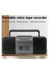 Nostaljik radyo FM radyo USB MP3 çalar kablosuz hoparlör Bluetooth gri 2 yıl garantili