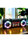 Nostaljik radyo siyah Bluetooth özellikli FM radyo USB MP3 çalar kaset çalar 2 yıl garantili