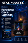 Oda İçin Yıldız Efektli LED Gece Lambası Renkli Işık Yansıtan Dekoratif Projektör