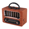 Orta Boy Retro Ahşap Tasarım Bluetooth Hoparlörlü Radyo – FM/AM Destekli, Şarjlı ve Taşınabiliri Radyo NS-6636