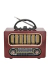 Orta Boy Retro Ahşap Tasarım Bluetooth Hoparlörlü Radyo – Fm/am Destekli, Şarjlı Ve Taşınabiliri Radyo Ns-6636 Bx40